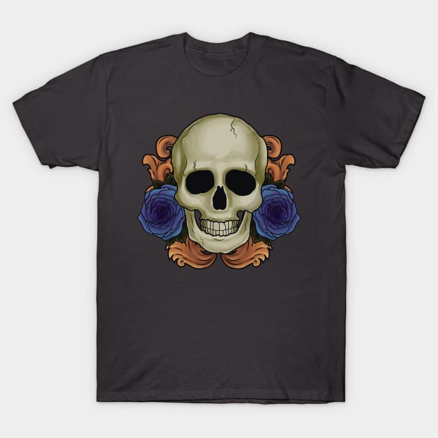 Skull and roses T-Shirt by TeeAgromenaguer